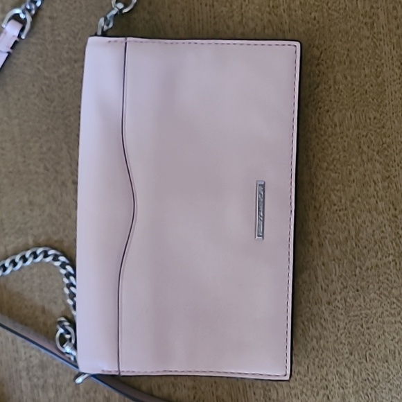 Rebecca Minkoff Blythe Pink Leather Wallet On chain - Picture 4 of 12